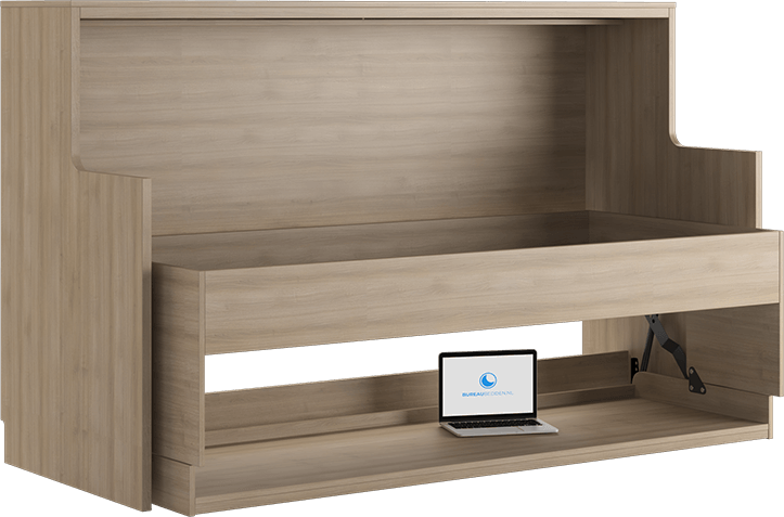 Eenpersoons opklapbed met bureau