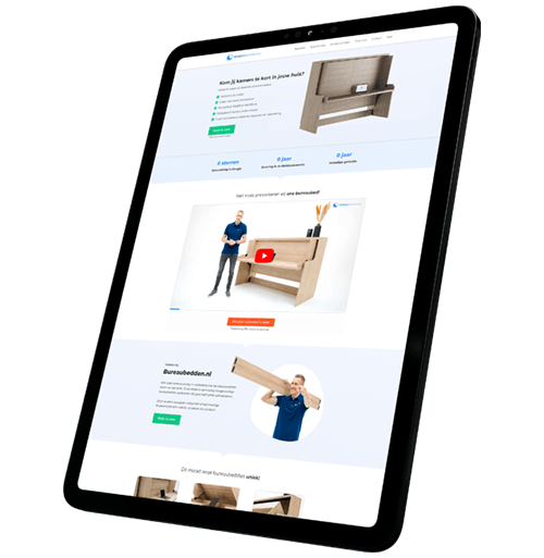 Horizontaal opklapbed met bureau